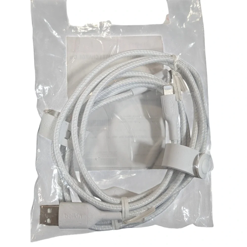 Cc9O-P 2-pack Belkin Boost‎ Charge Lighting to USB-A Cable 3.3Ft Braided White